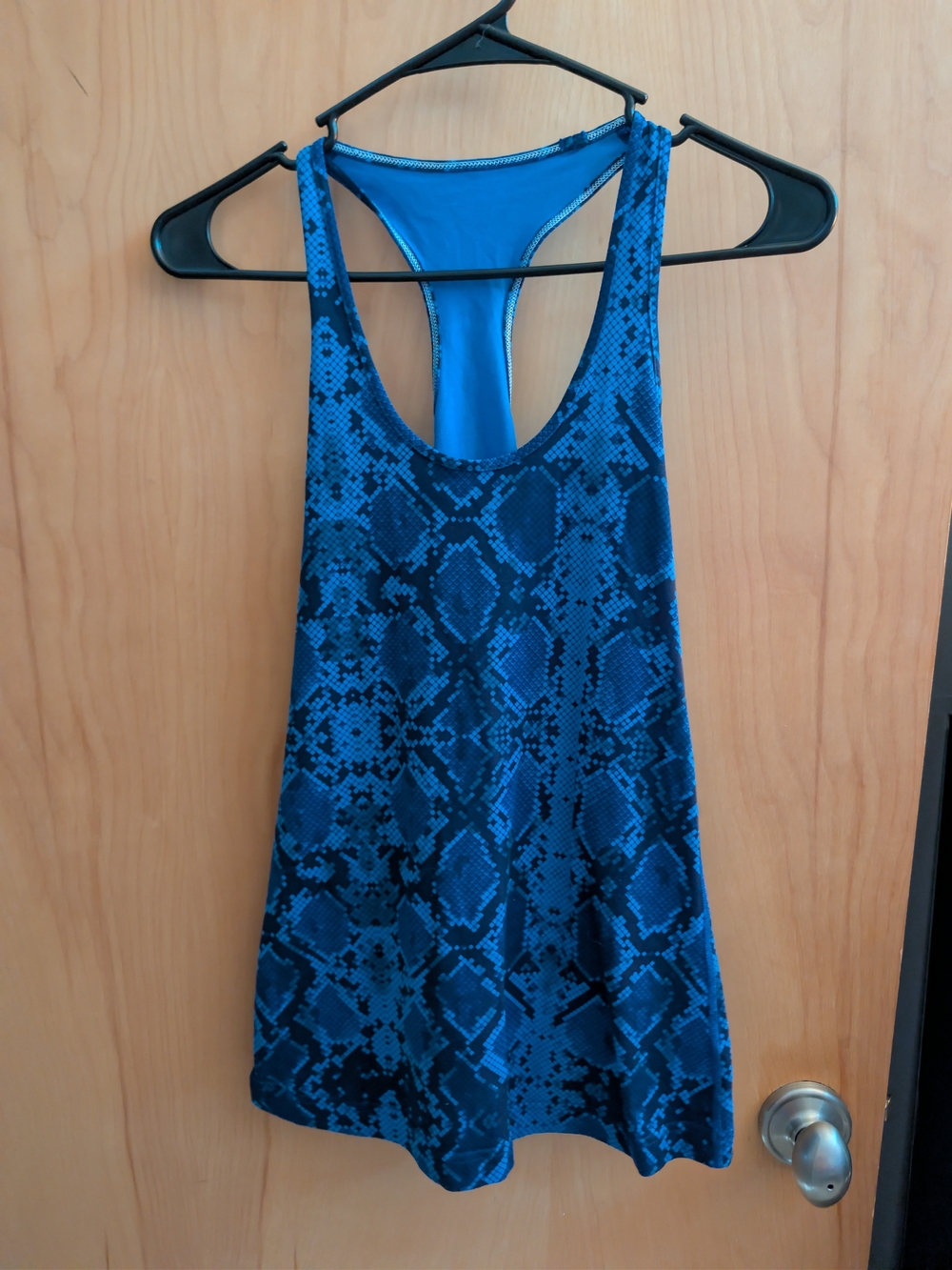 lululemon athletica Blue Snake-Print Racerback Tank
